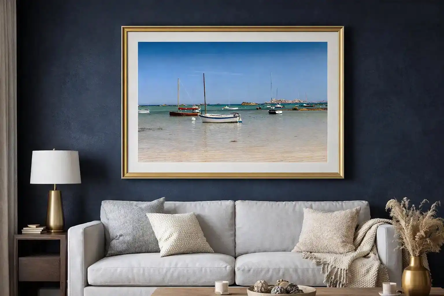Tirage d’art – “Calme Breton – Voiles au Repos” - Plage de la Grève Blanche – Photographie Fine Art