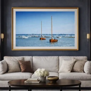 Tirage d’art – “Élégance Marine – Voiles de Bois” - Plage de la Grève Blanche – Photographie Fine Art