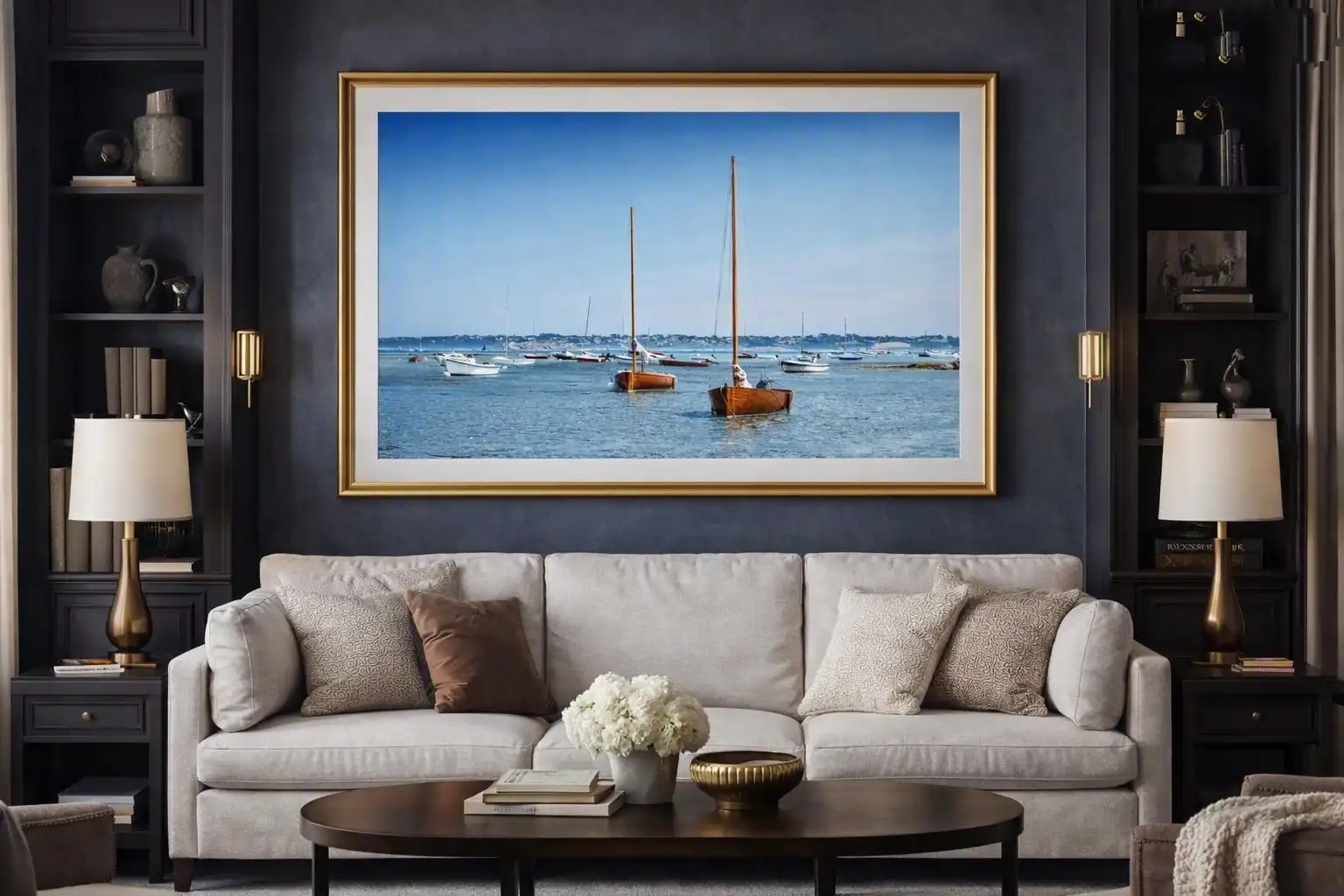 Tirage d’art – “Élégance Marine – Voiles de Bois” - Plage de la Grève Blanche – Photographie Fine Art
