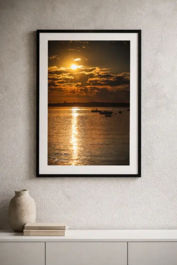 Tirage d’art – " Silence d’or sur la mer "  – Photographie Fine Art