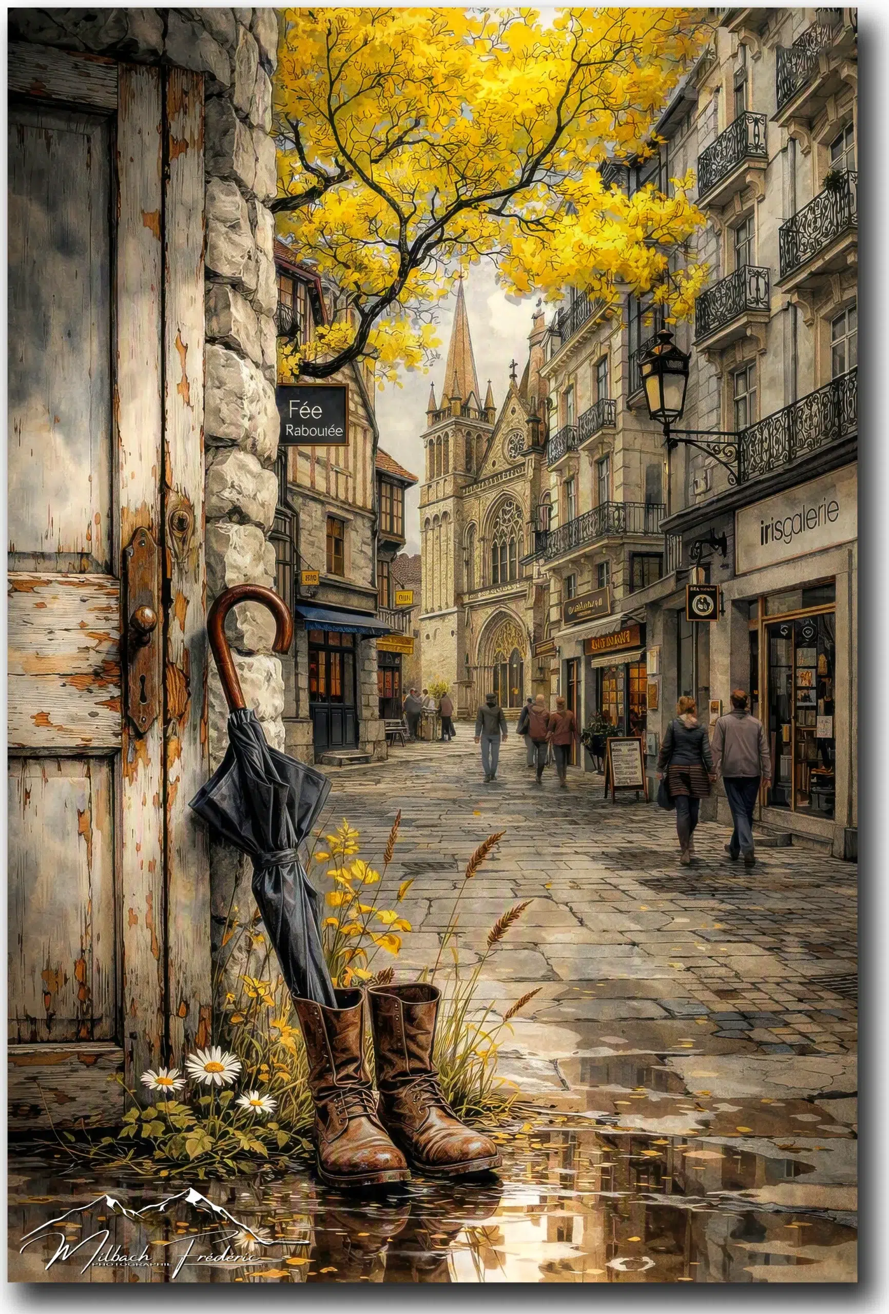 Tirage d’art – “ Rue après la pluie, Vannes ” – Photographie Fine Art – Image 3