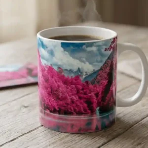 Mug Céramique « Évasion Rosée » — Édition Infrarouge